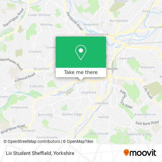 Liv Student Sheffield map