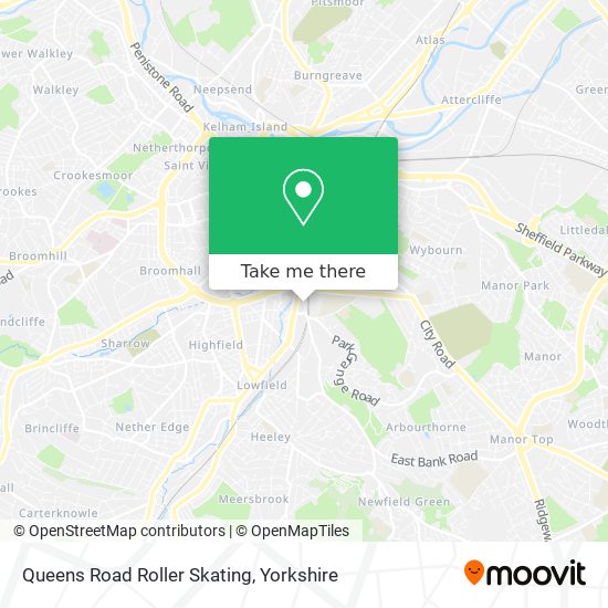 Queens Road Roller Skating map