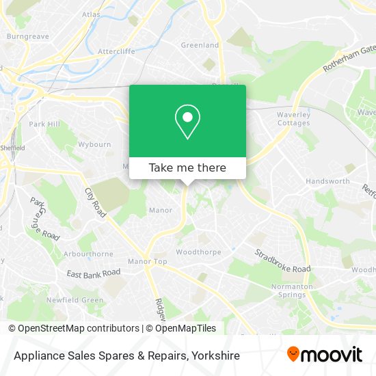 Appliance Sales Spares & Repairs map