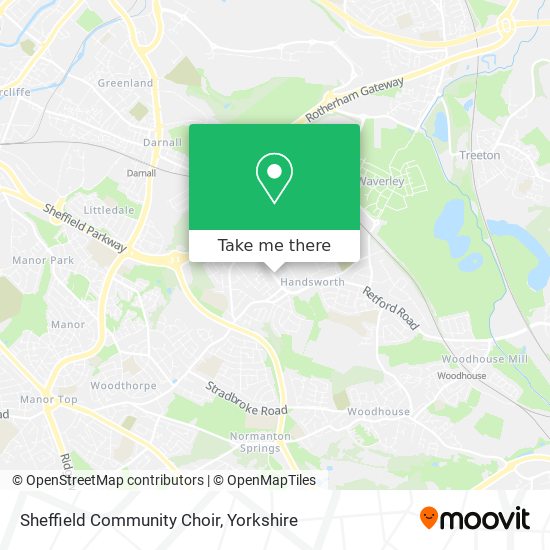 Sheffield Community Choir map