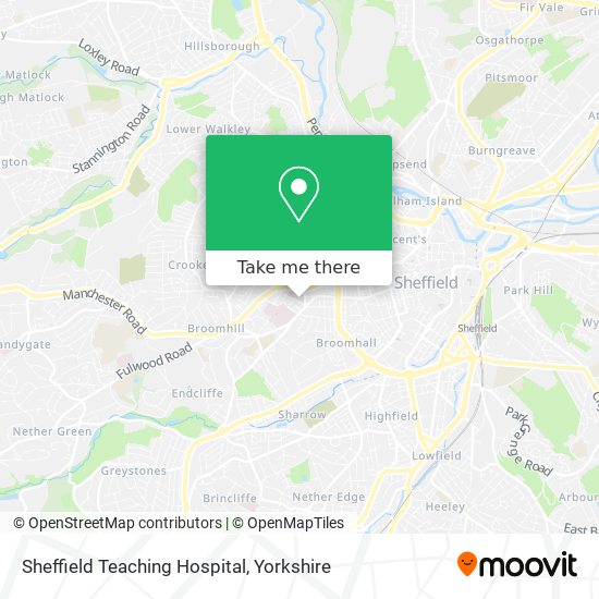 Sheffield Teaching Hospital map