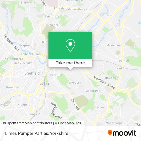 Limes Pamper Parties map