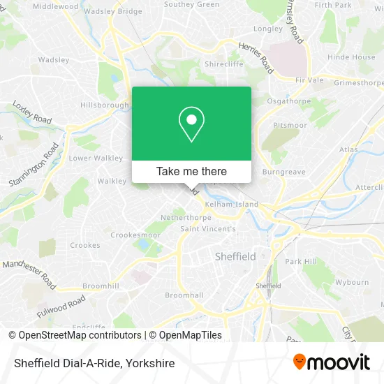 Sheffield Dial-A-Ride map