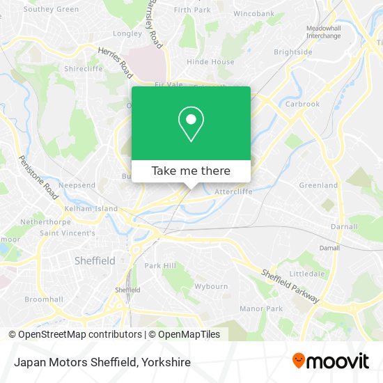 Japan Motors Sheffield map