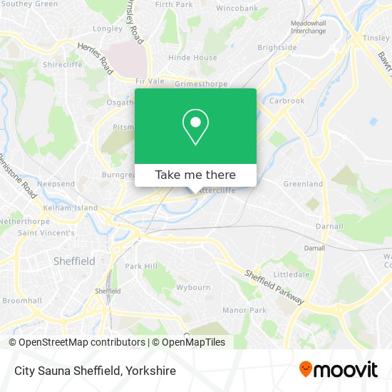 City Sauna Sheffield map