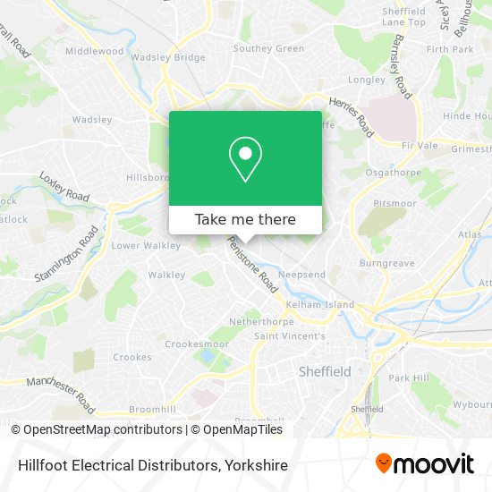 Hillfoot Electrical Distributors map