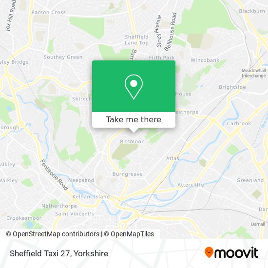 Sheffield Taxi 27 map