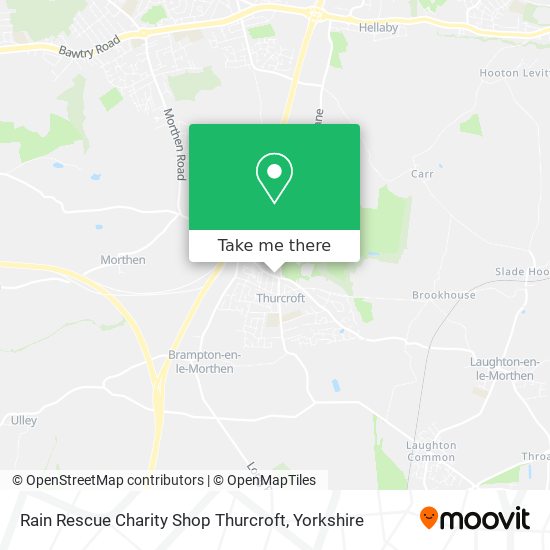 Rain Rescue Charity Shop Thurcroft map