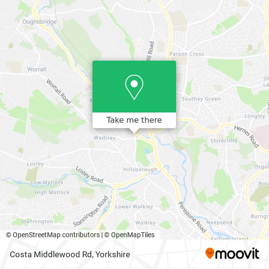 Costa Middlewood Rd map