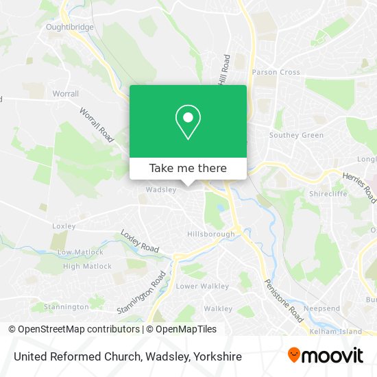 United Reformed Church, Wadsley map