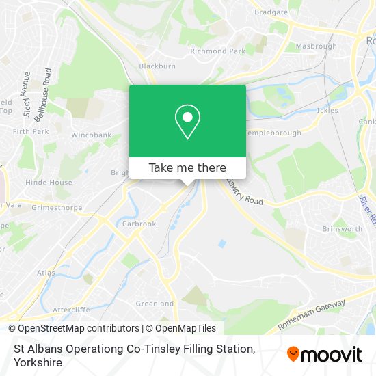 St Albans Operationg Co-Tinsley Filling Station map