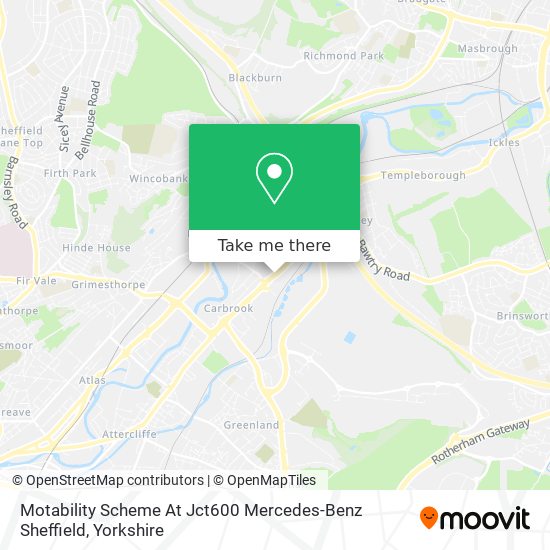 Motability Scheme At Jct600 Mercedes-Benz Sheffield map