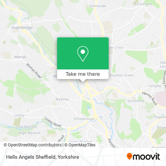 Hells Angels Sheffield map