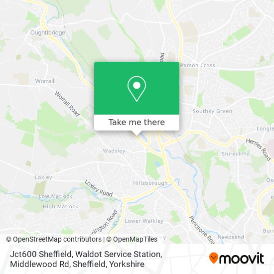 Jct600 Sheffield, Waldot Service Station, Middlewood Rd, Sheffield map