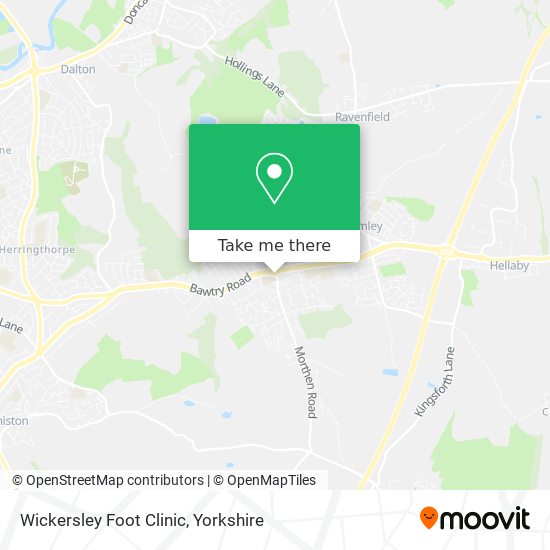 Wickersley Foot Clinic map