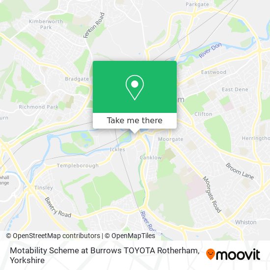 Motability Scheme at Burrows TOYOTA Rotherham map