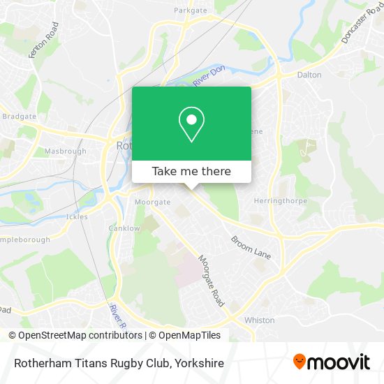 Rotherham Titans Rugby Club map