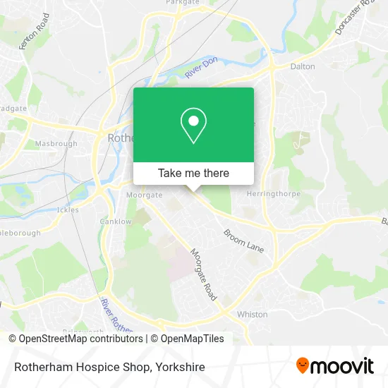 Rotherham Hospice Shop map