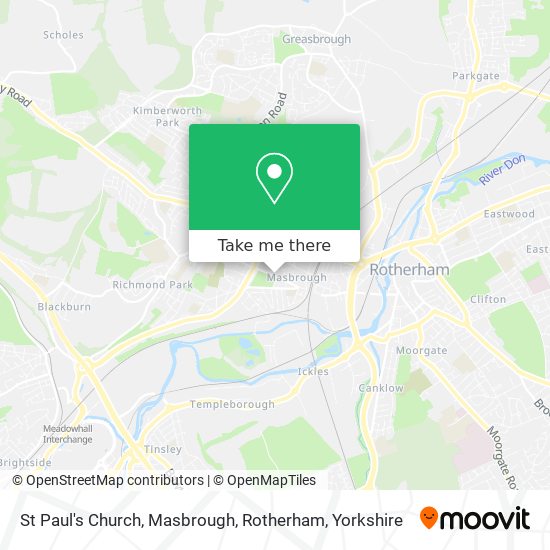 St Paul's Church, Masbrough, Rotherham map