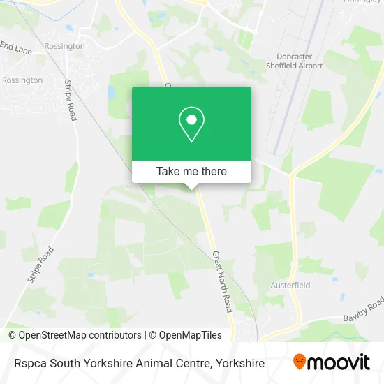 Rspca South Yorkshire Animal Centre map