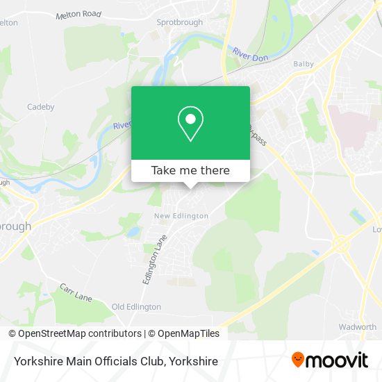 Yorkshire Main Officials Club map