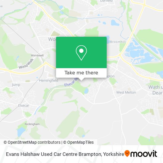 Evans Halshaw Used Car Centre Brampton map