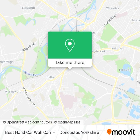 Best Hand Car Wah Carr Hill Doncaster map
