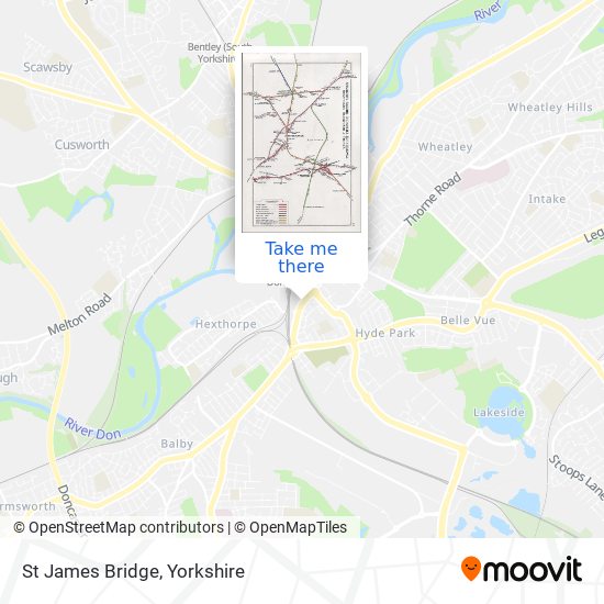 St James Bridge map