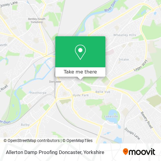 Allerton Damp Proofing Doncaster map