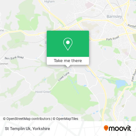 St Templin Uk map