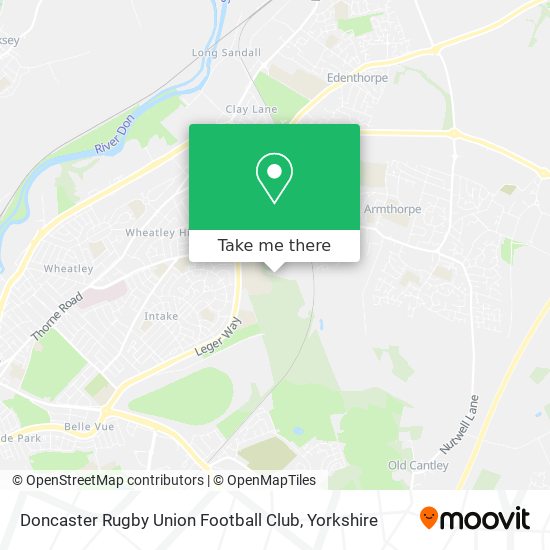 Doncaster Rugby Union Football Club map