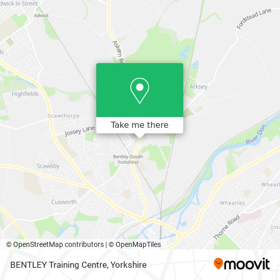 BENTLEY Training Centre map