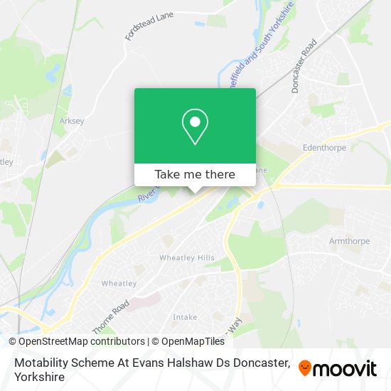 Motability Scheme At Evans Halshaw Ds Doncaster map