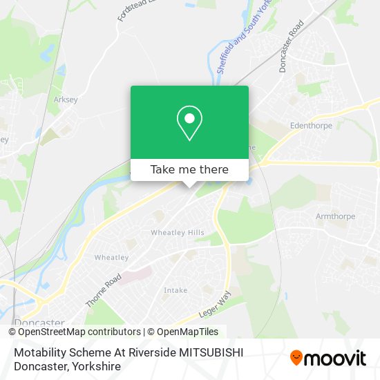 Motability Scheme At Riverside MITSUBISHI Doncaster map