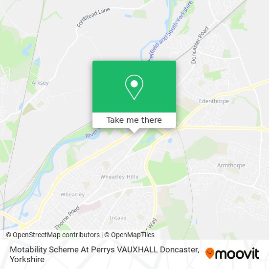 Motability Scheme At Perrys VAUXHALL Doncaster map