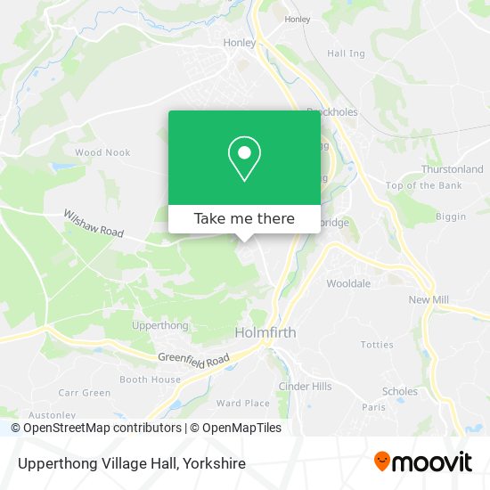 Upperthong Village Hall map