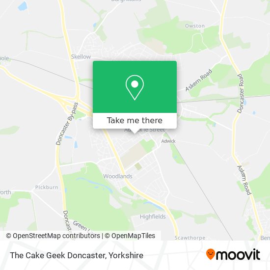 The Cake Geek Doncaster map