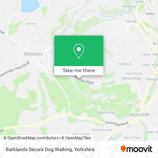 Barklands Secure Dog Walking map