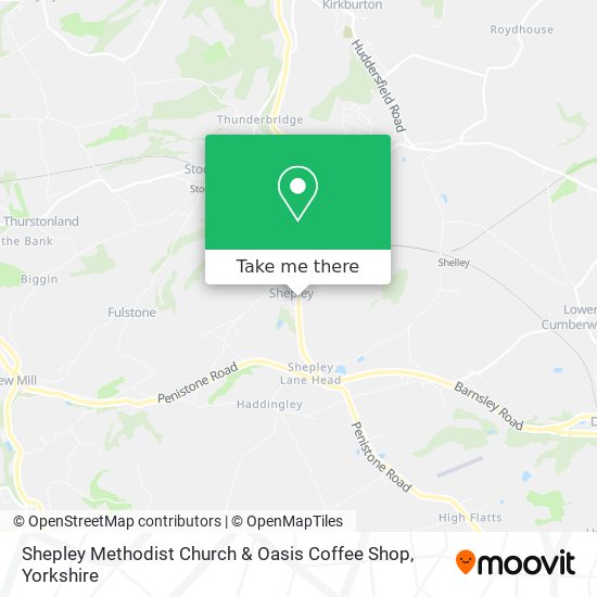 Shepley Methodist Church & Oasis Coffee Shop map
