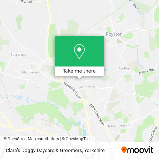 Clare's Doggy Daycare & Groomers map