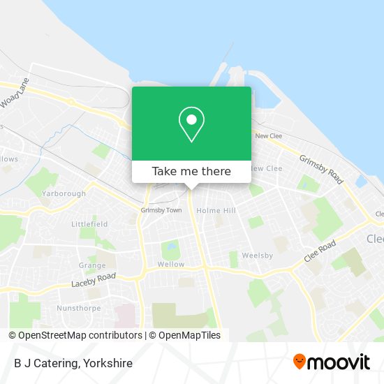 B J Catering map