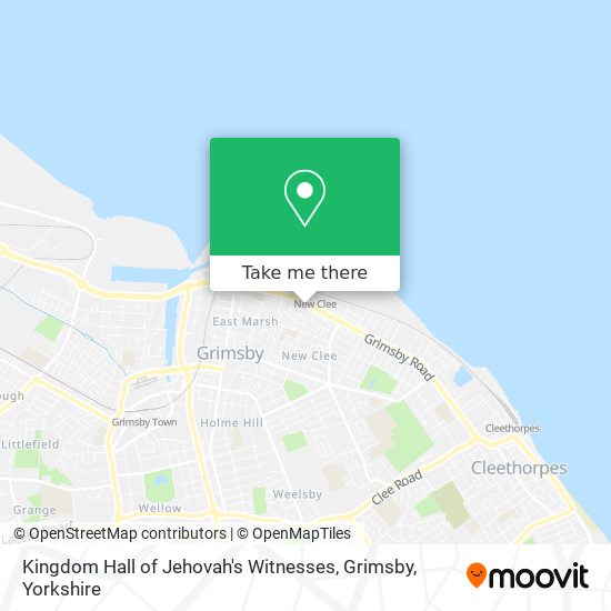 Kingdom Hall of Jehovah's Witnesses, Grimsby map