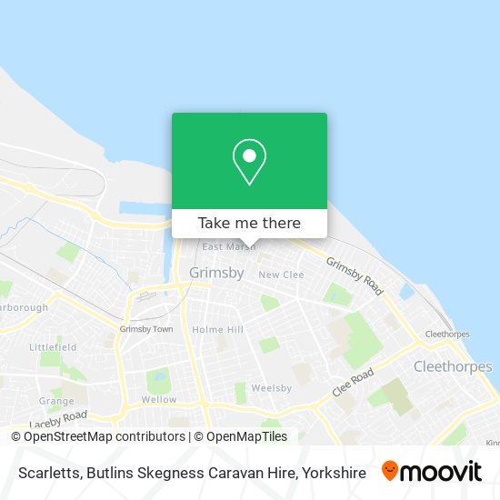 Scarletts, Butlins Skegness Caravan Hire map