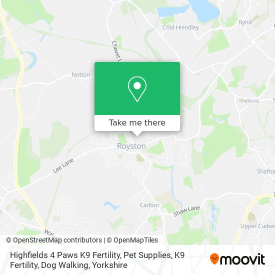 Highfields 4 Paws K9 Fertility, Pet Supplies, K9 Fertility, Dog Walking map