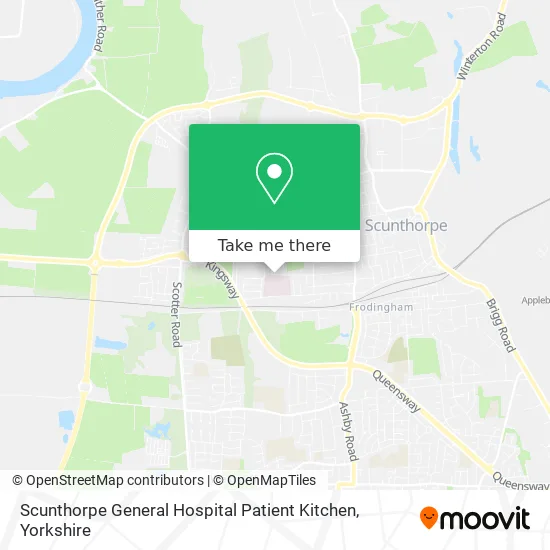 Scunthorpe General Hospital Patient Kitchen map