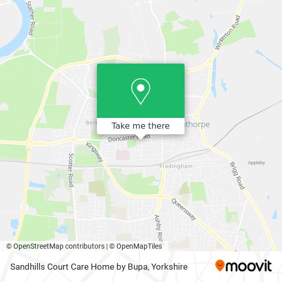 Sandhills Court Care Home by Bupa map