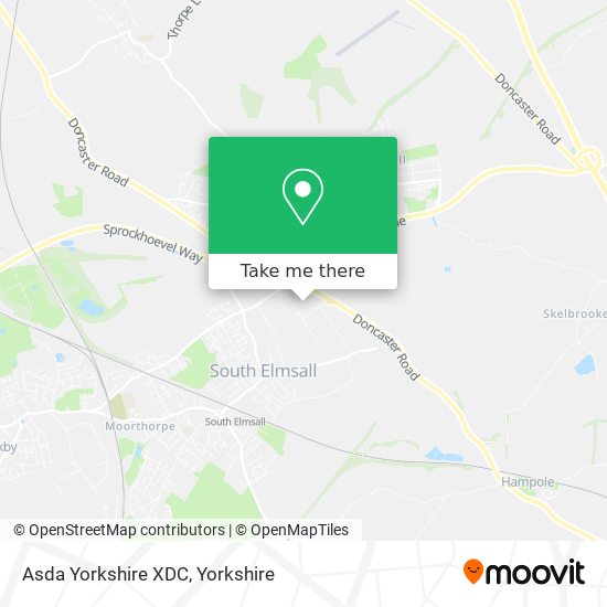 Asda Yorkshire XDC map