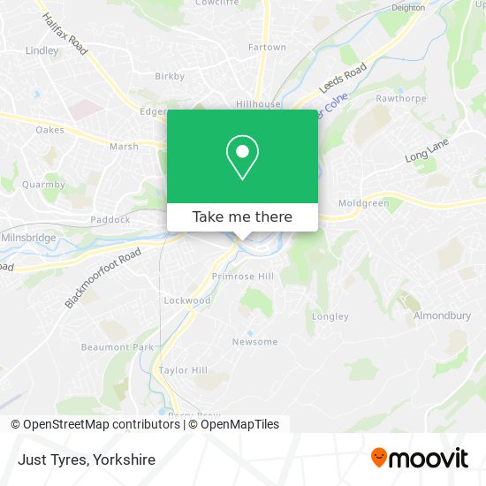 Just Tyres map