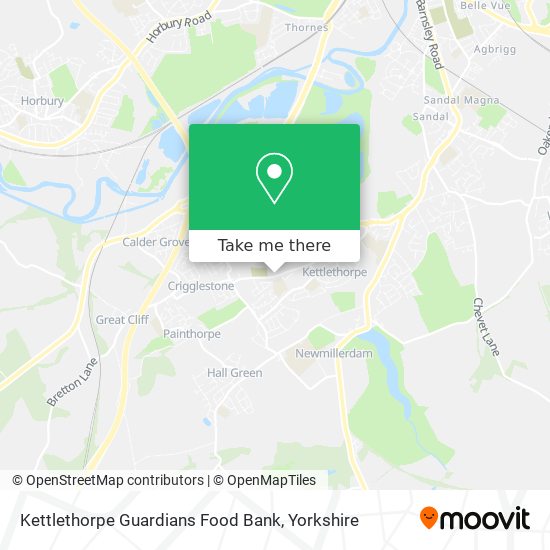 How to get to Kettlethorpe Guardians Food Bank in Wakefield by Bus or