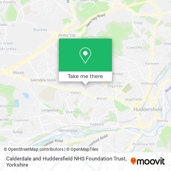 Calderdale and Huddersfield NHS Foundation Trust map
